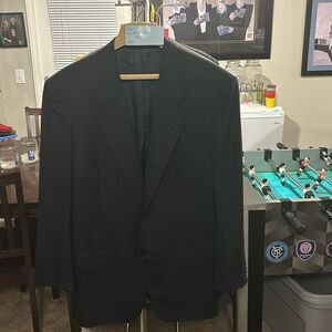 Clemo Navy With A Light Blue Pinstripe Suit.